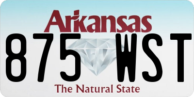 AR license plate 875WST