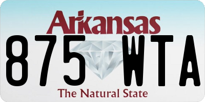 AR license plate 875WTA