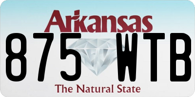 AR license plate 875WTB