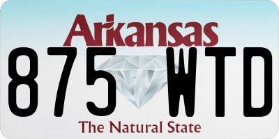 AR license plate 875WTD