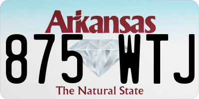 AR license plate 875WTJ