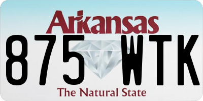 AR license plate 875WTK