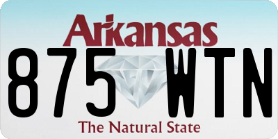 AR license plate 875WTN