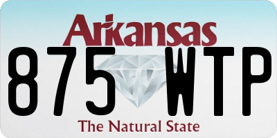 AR license plate 875WTP