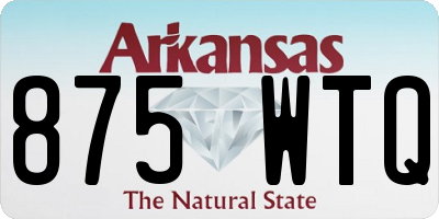 AR license plate 875WTQ
