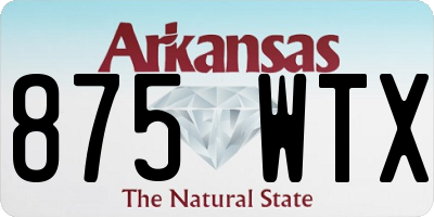 AR license plate 875WTX
