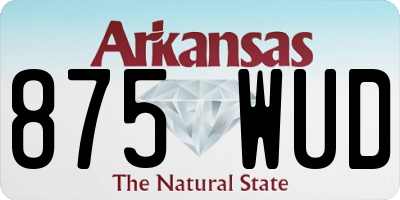 AR license plate 875WUD