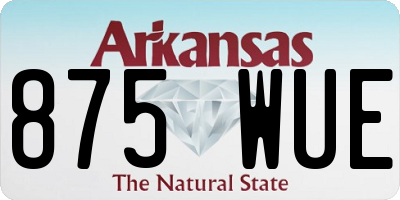 AR license plate 875WUE