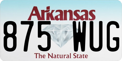 AR license plate 875WUG
