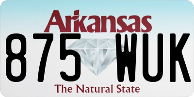 AR license plate 875WUK