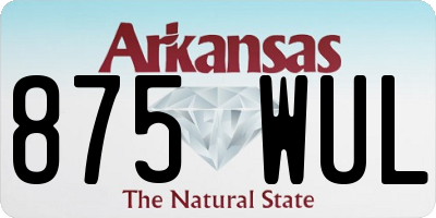 AR license plate 875WUL