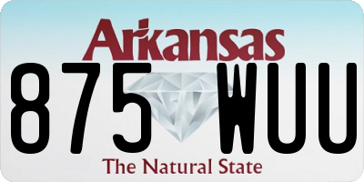 AR license plate 875WUU