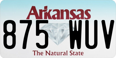 AR license plate 875WUV