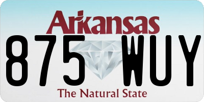 AR license plate 875WUY