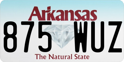 AR license plate 875WUZ