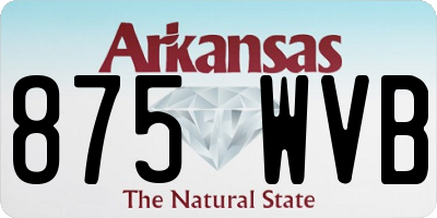 AR license plate 875WVB