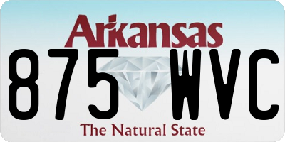 AR license plate 875WVC