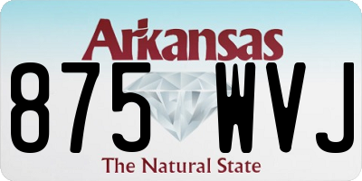 AR license plate 875WVJ
