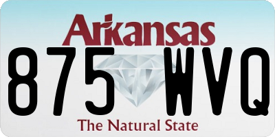 AR license plate 875WVQ