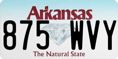 AR license plate 875WVY