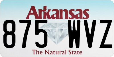 AR license plate 875WVZ