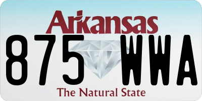 AR license plate 875WWA