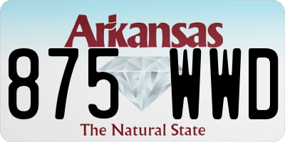 AR license plate 875WWD