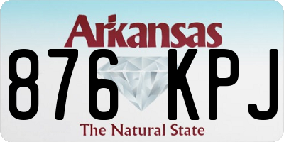 AR license plate 876KPJ