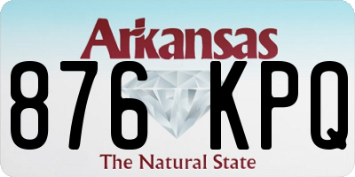 AR license plate 876KPQ