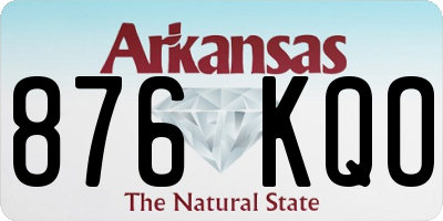 AR license plate 876KQO