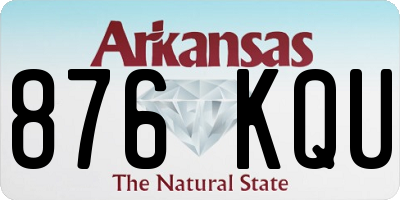 AR license plate 876KQU