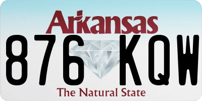 AR license plate 876KQW