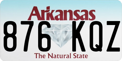 AR license plate 876KQZ