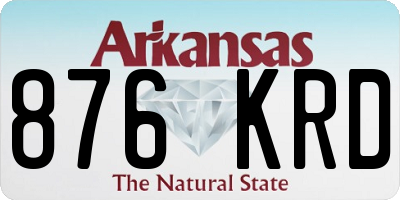 AR license plate 876KRD