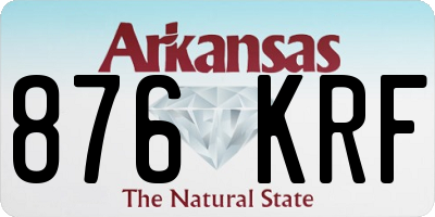 AR license plate 876KRF