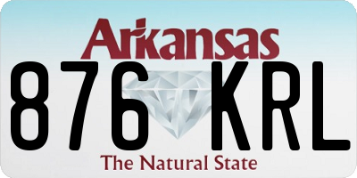 AR license plate 876KRL