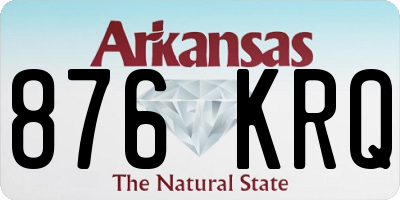 AR license plate 876KRQ