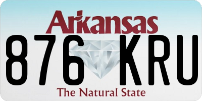 AR license plate 876KRU