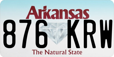 AR license plate 876KRW