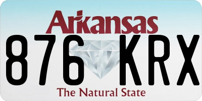AR license plate 876KRX