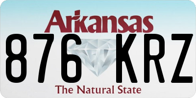 AR license plate 876KRZ