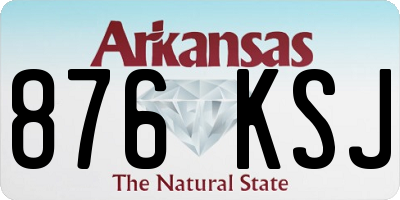 AR license plate 876KSJ