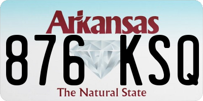 AR license plate 876KSQ