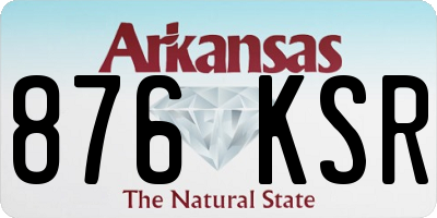 AR license plate 876KSR