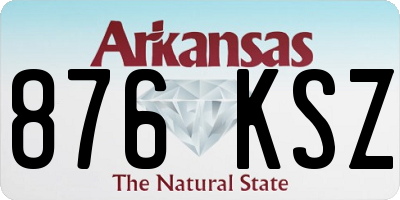 AR license plate 876KSZ