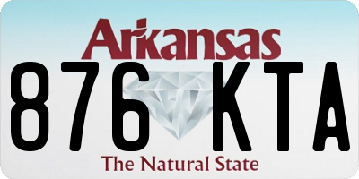 AR license plate 876KTA