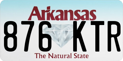 AR license plate 876KTR