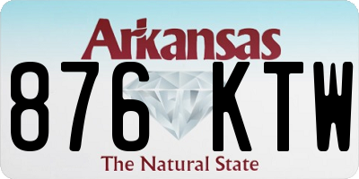 AR license plate 876KTW