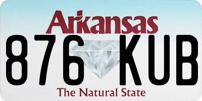 AR license plate 876KUB