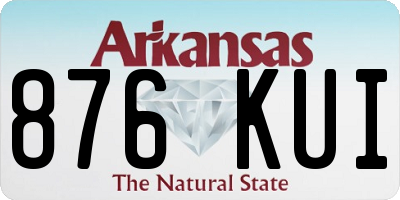AR license plate 876KUI